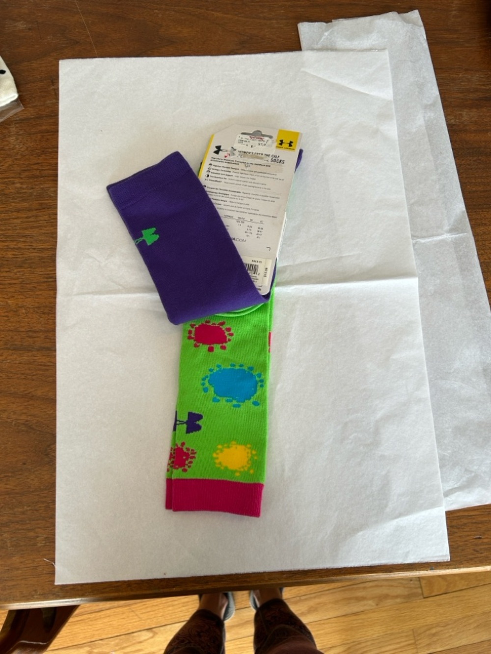 Teal and Navy Argyle & Polka Dot Socks 2 different pairs for one price